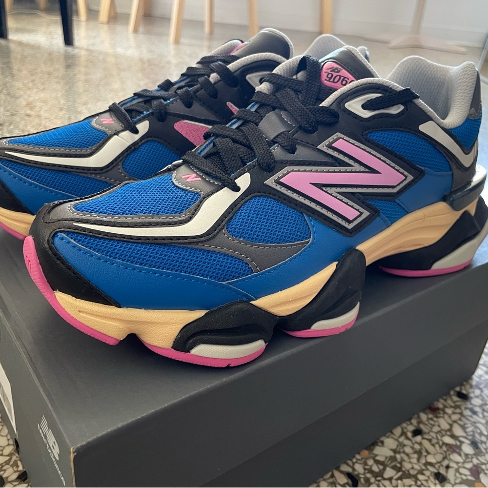 New Balance 9060 in Blue, Pink, and Yellow